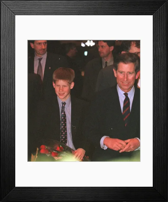 Framed Print : Prince Charles and Prince Harry in Vancouver March 1998 Canada Framed Print : Prince Charles and Prince Harry in Vancouver March 1998 Canada
