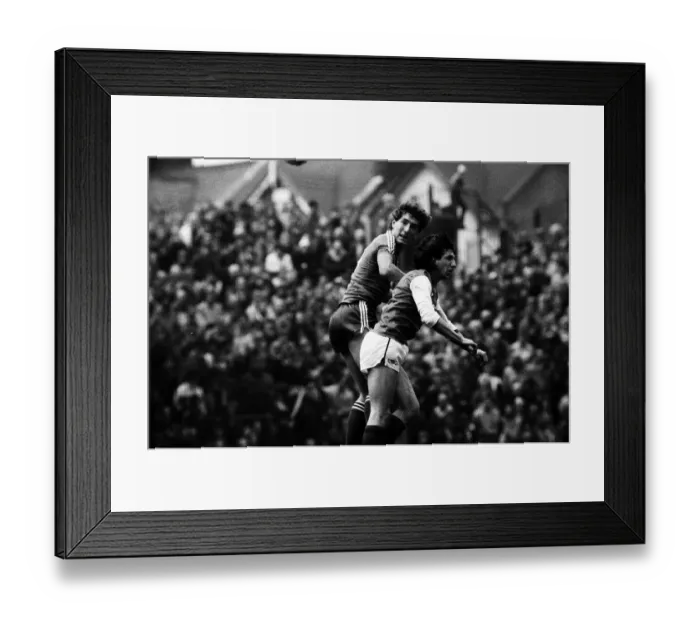 Framed Print : Arsenal v Ipswich Town league match at Highbury March 1984