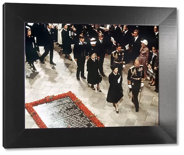 The royal family attending the funeral of Queen Elizabeths uncle Lord Mountbatten