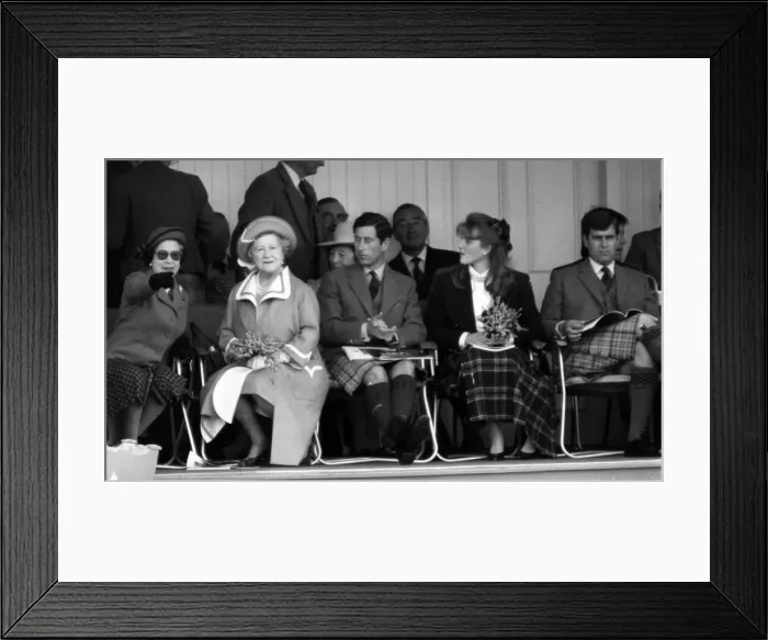 Framed Print : Royal family at the races Queen Elizabeth II, the Queen Mother Prince Charles Framed Print : Royal family at the races Queen Elizabeth II, the Queen Mother Prince Charles
