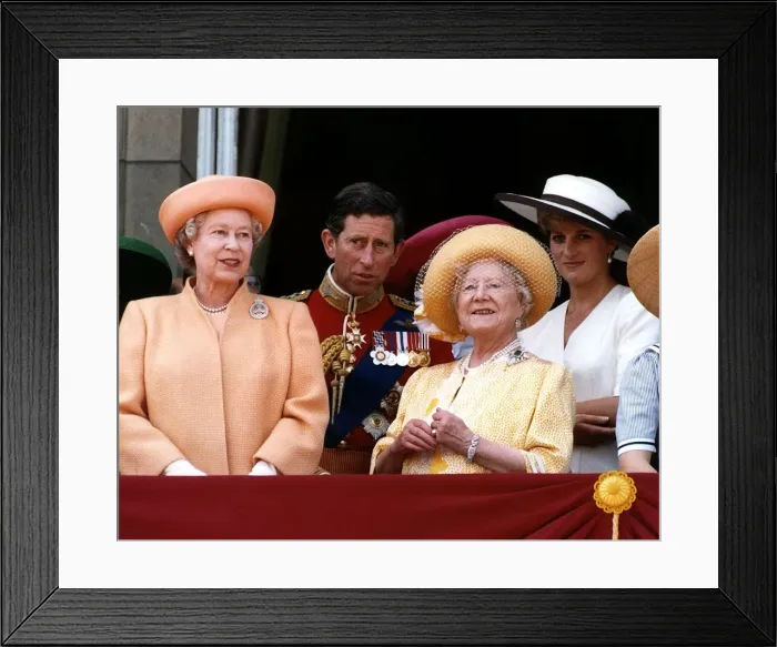 Framed Print : Queen Mother with family including Queen elizabeth II, Prince Charles Framed Print : Queen Mother with family including Queen elizabeth II, Prince Charles