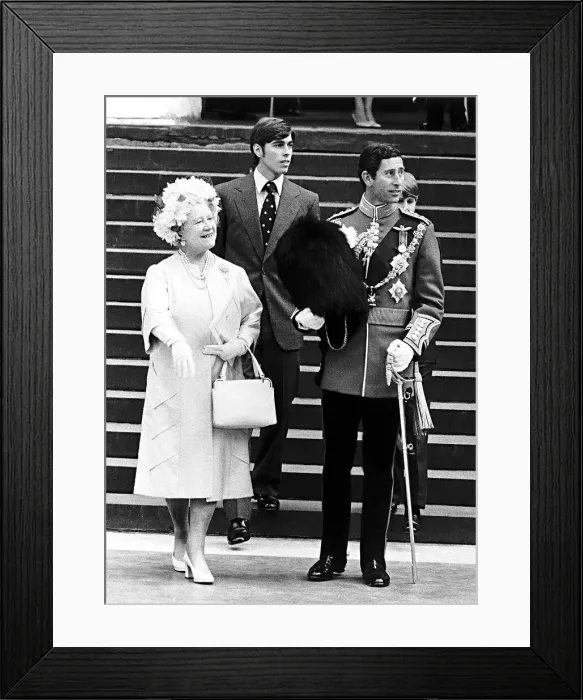 Framed Print : Queen Mother with prince Andrew and prince charles at the queens silver jubilee Framed Print : Queen Mother with prince Andrew and prince charles at the queens silver jubilee