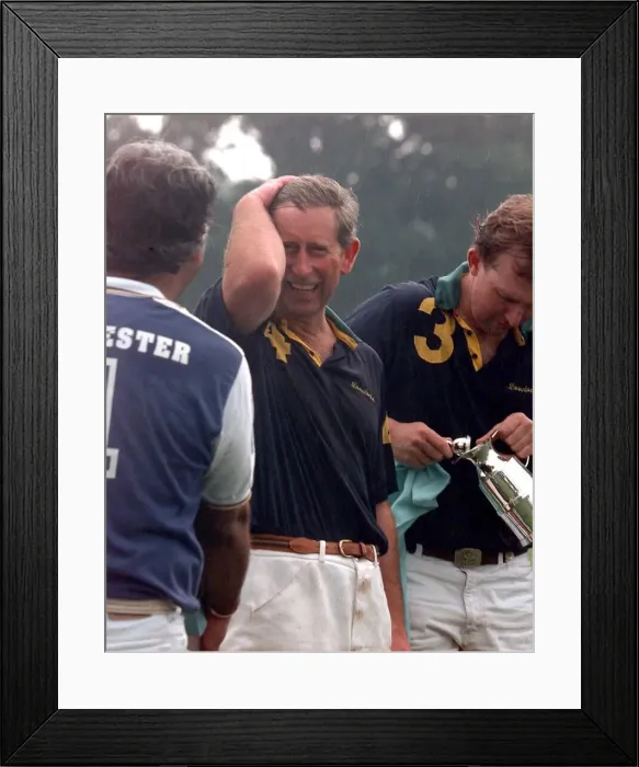Framed Print : Prince Charles Polo July 1998 after his team Lovelocks lost to the home team Crencester Framed Print : Prince Charles Polo July 1998 after his team Lovelocks lost to the home team Crencester