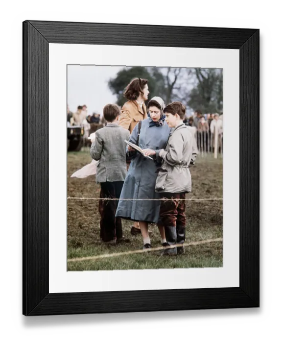 Framed Print : Badminton Horse Trials 1961 Queen Elizabeth II and her son Prince Charles Framed Print : Badminton Horse Trials 1961 Queen Elizabeth II and her son Prince Charles