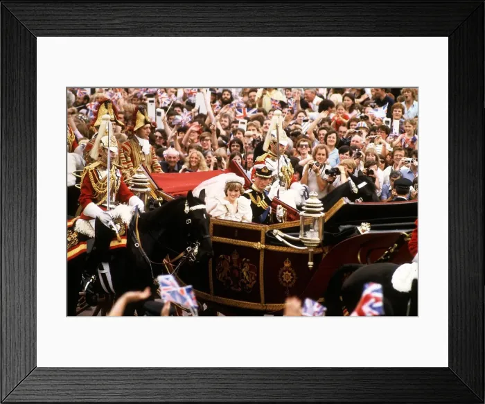 Framed Print : Royal Wedding of Prince Charles & Lady Diana Spencer 29th July 1981