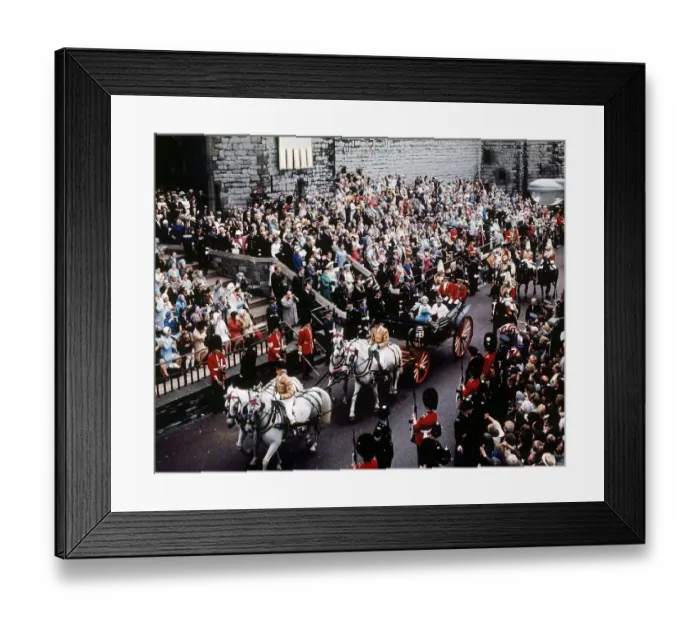 Framed Print : Investiture of Prince Charles as Prince of Wales 01  /  07  /  1969 Royal family drive