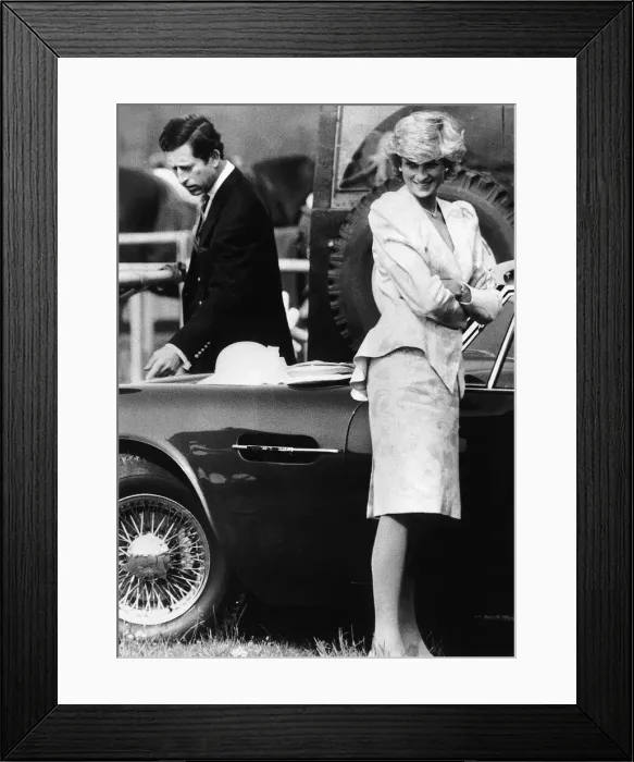 Framed Print : Princess Diana and Prince Charles attend a polo match at Smiths Lawn Windsor after a day Framed Print : Princess Diana and Prince Charles attend a polo match at Smiths Lawn Windsor after a day
