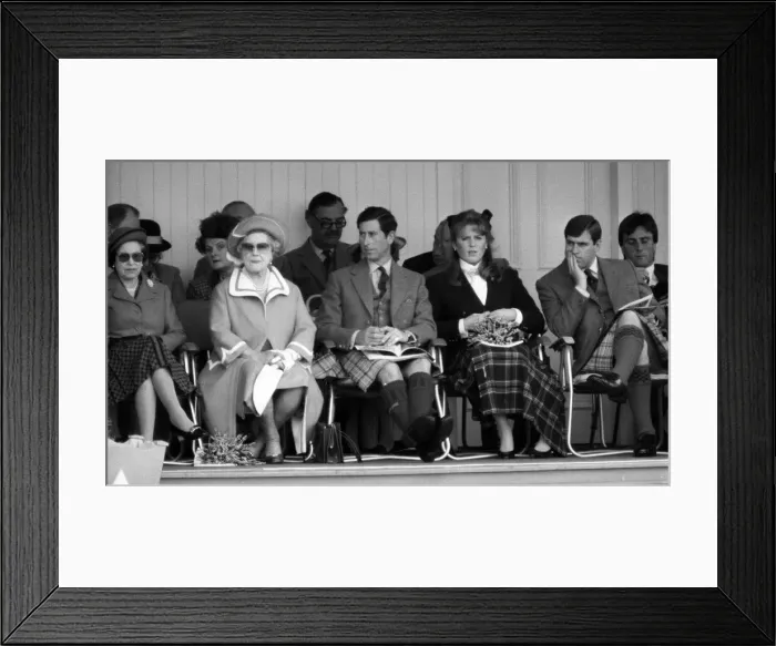 Framed Print : Royal family at the races Queen Elizabeth II, the Queen Mother Prince Charles Framed Print : Royal family at the races Queen Elizabeth II, the Queen Mother Prince Charles