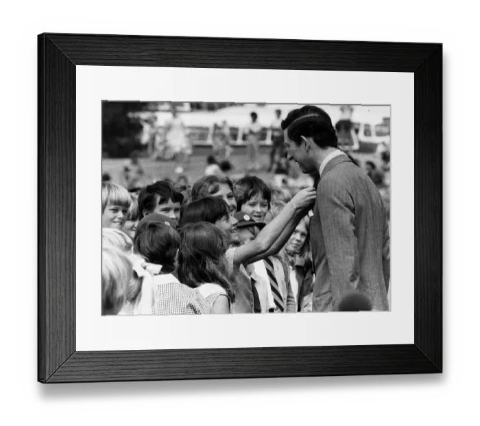 Framed Print : Prince Charles in Australia with children Circa April 1981 Framed Print : Prince Charles in Australia with children Circa April 1981