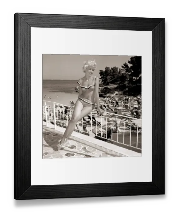 Framed Print : Holiday in Spain Women wearing swimming costumes bathing suit bikinis July Framed Print : Holiday in Spain Women wearing swimming costumes bathing suit bikinis July