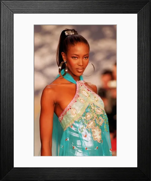 Framed Print : Naomi Campbell models Chloe in Paris France, March 1996 Framed Print : Naomi Campbell models Chloe in Paris France, March 1996
