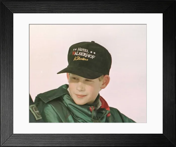 Framed Print : Prince Harry at Klosters on skiing holiday with Charles