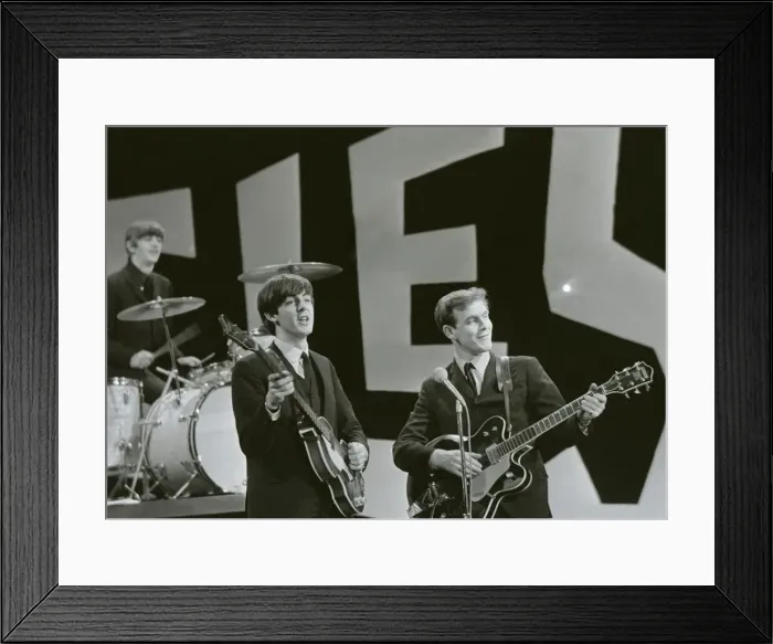 Framed Print : The Beatles rehearse for their appearance on the Ed Sullivan TV Show in New York