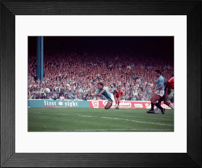 Framed Print : Manchester City 5 v Manchester United 1 23rd September 1989 Framed Print : Manchester City 5 v Manchester United 1 23rd September 1989