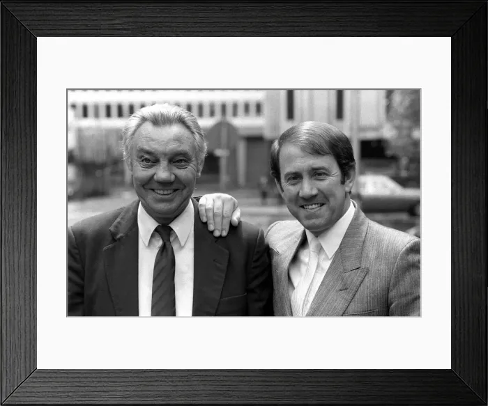Framed Print : Joe Fagan Liverpool Football Manager with his merseyside counterpart Howard Kendall