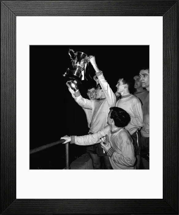 : Chelseas Terry Venables holds up the League Cup after they had beaten Leicester City : Chelseas Terry Venables holds up the League Cup after they had beaten Leicester City