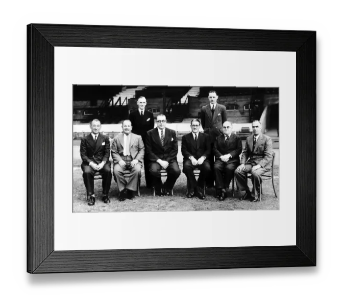 Framed Print : Chelsea FC Board Left to Right Standing: - Mr S
