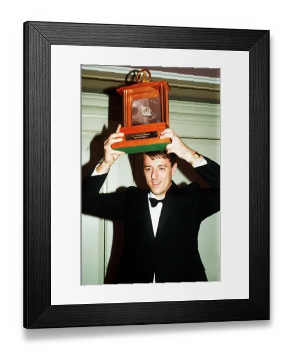 Framed Print : Southampton footballer Matthew Le Tissier receives the Players Player of the Year Award