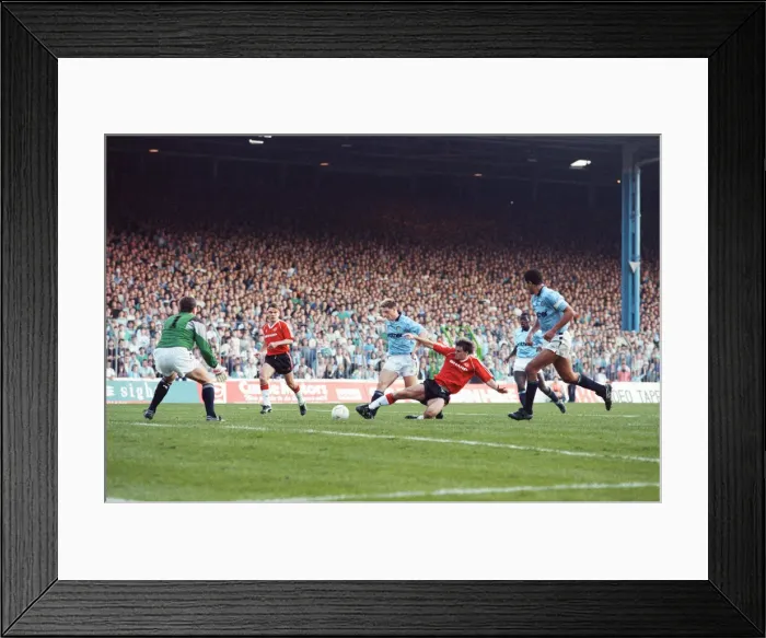 Framed Print : Manchester City 5 v Manchester United 1 23rd September 1989 Framed Print : Manchester City 5 v Manchester United 1 23rd September 1989