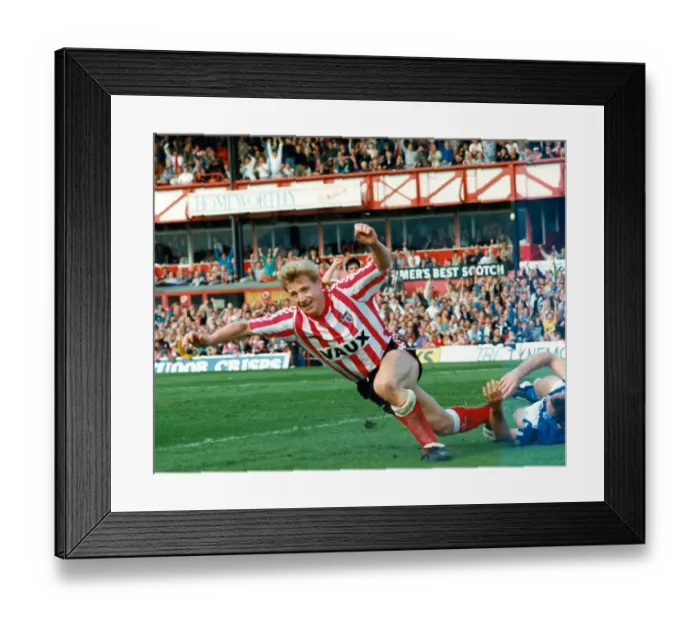 Framed Print : Sunderland Associated Football Club - Footballer Marco Gabbiadini 17 September 1990