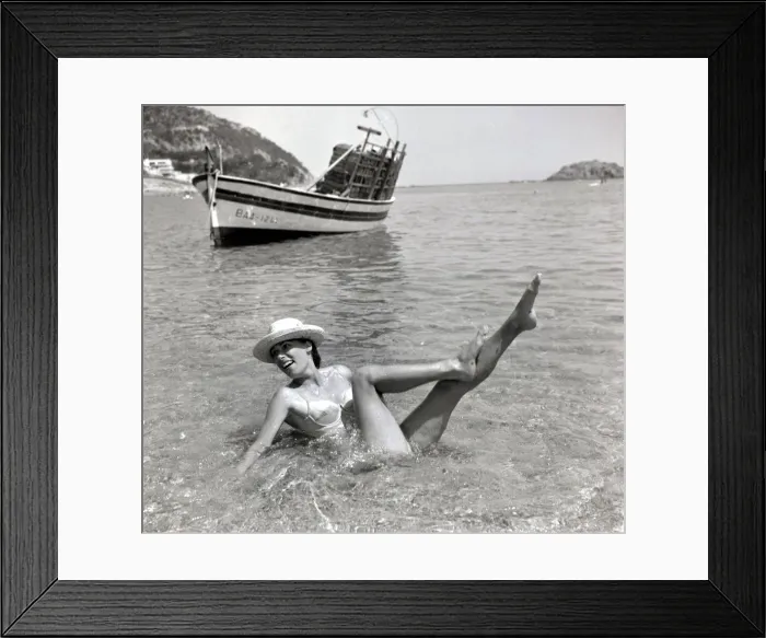 Framed Print : British People Abroard June 1965 British Holiday Makers in Spain 1960s