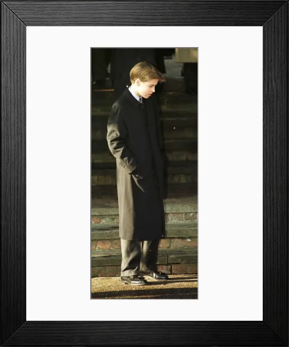 Framed Print : Prince William at Sandringham Church for the traditional Christmas service Framed Print : Prince William at Sandringham Church for the traditional Christmas service