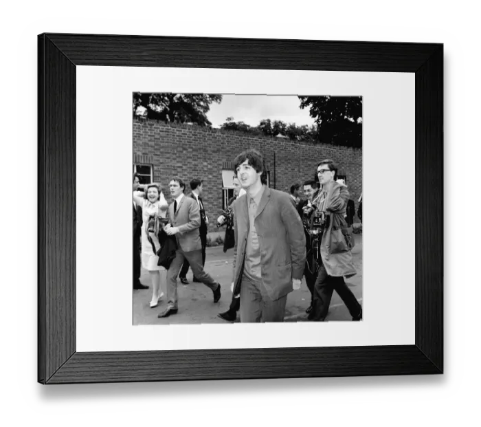 Framed Print : Paul McCartney, with The Beatles at Teddington to film Thank Your Lucky Stars