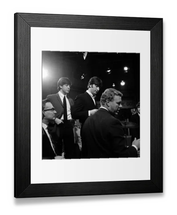 Framed Print : The Beatles at Television House, Kingsway, for an appearance on the television Show Framed Print : The Beatles at Television House, Kingsway, for an appearance on the television Show