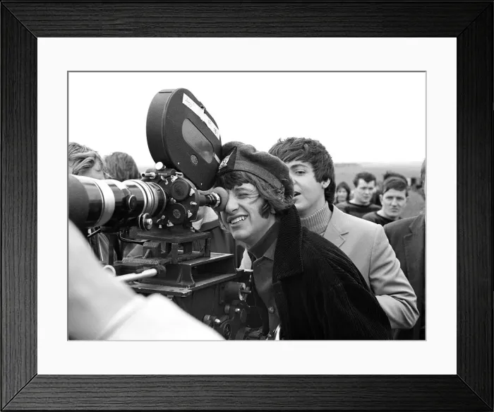 Framed Print : The Beatles May 1965 Ringo Starr behind the camera during the filming of