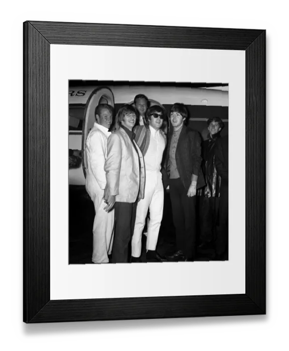 Framed Print : The Beatles July 1964 The Beatles arriving at Blackpool Airport