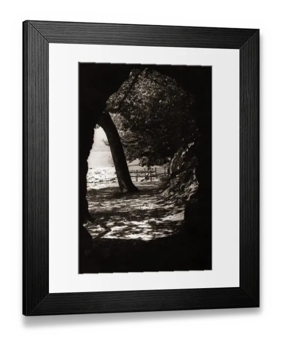 Framed Print : The path emerges through a tunnel as it passes beside Buttermere in the Lake District Framed Print : The path emerges through a tunnel as it passes beside Buttermere in the Lake District