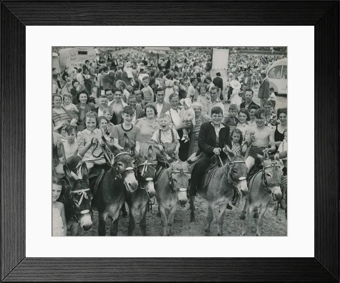 Framed Print : Holiday - Blackpool July 1950 1950s, Donkeys Framed Print : Holiday - Blackpool July 1950 1950s, Donkeys