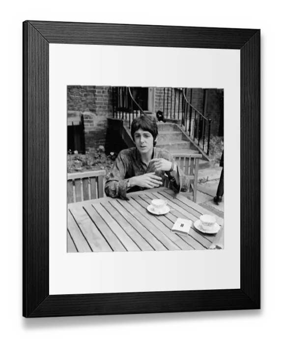 Framed Print : Paul McCartney at his St Johns Wood house on his 25th birthday 18 June 1967 Framed Print : Paul McCartney at his St Johns Wood house on his 25th birthday 18 June 1967