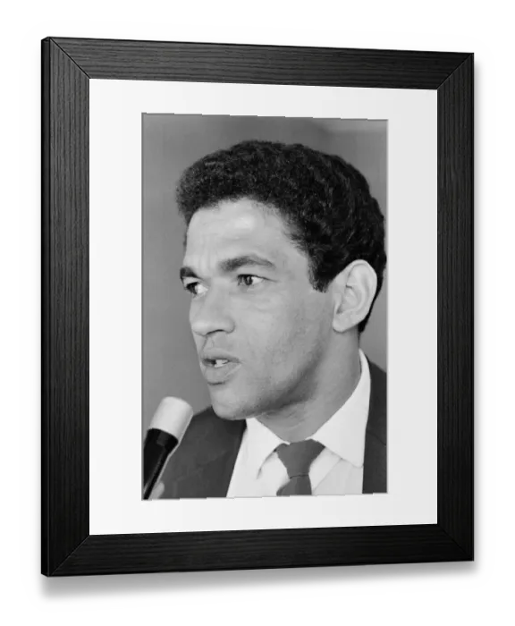 Framed Print : Brazilian winger Garrincha The Little Bird'speaks during a press conference