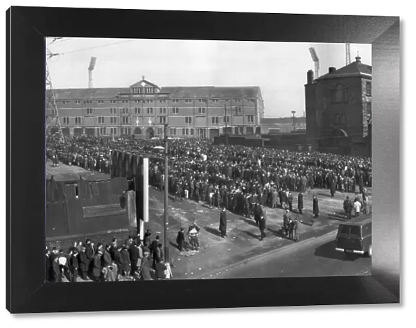 Queue outside Celtic Park where 30, 000 fans wait for tickets to the game against