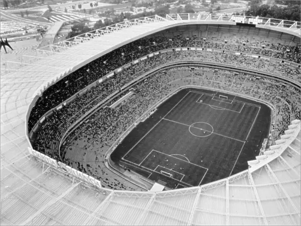 An Aerial view of the famous Azteca Stadium in Mexico which hosted the 1970