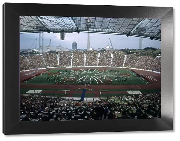 The Olympic Stadium in Munich pictured before the start of the third