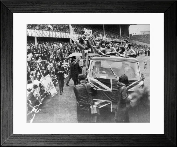 Framed Print : Rangers parade the European Cup at Ibrox Stadium. The victory was marred by fans Framed Print : Rangers parade the European Cup at Ibrox Stadium. The victory was marred by fans