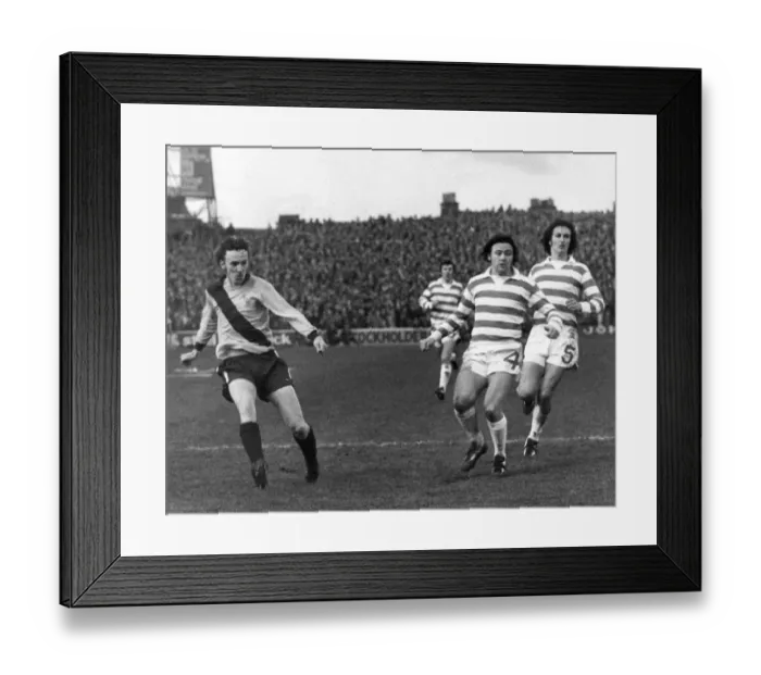 Framed Print : Scottish Cup 3rd Round. Motherwell FC v. Celtic. Willie Pettigrew beats Framed Print : Scottish Cup 3rd Round. Motherwell FC v. Celtic. Willie Pettigrew beats