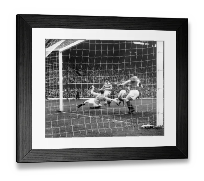 Framed Print : Rangers v. Celtic. John Hughes beats keeper Ritchie, Shearer of Rangers stops it Framed Print : Rangers v. Celtic. John Hughes beats keeper Ritchie, Shearer of Rangers stops it