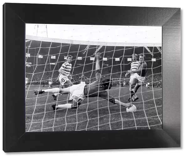 Celtic v. Rangers Ronnie Simpson of Celtic dives to save Orjan Persson