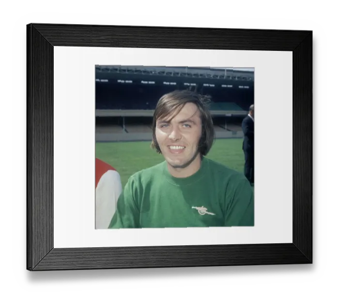 Framed Print : Arsenal goalkeeper Jimmy Rimmer poses for a portrait at a pre season photocall