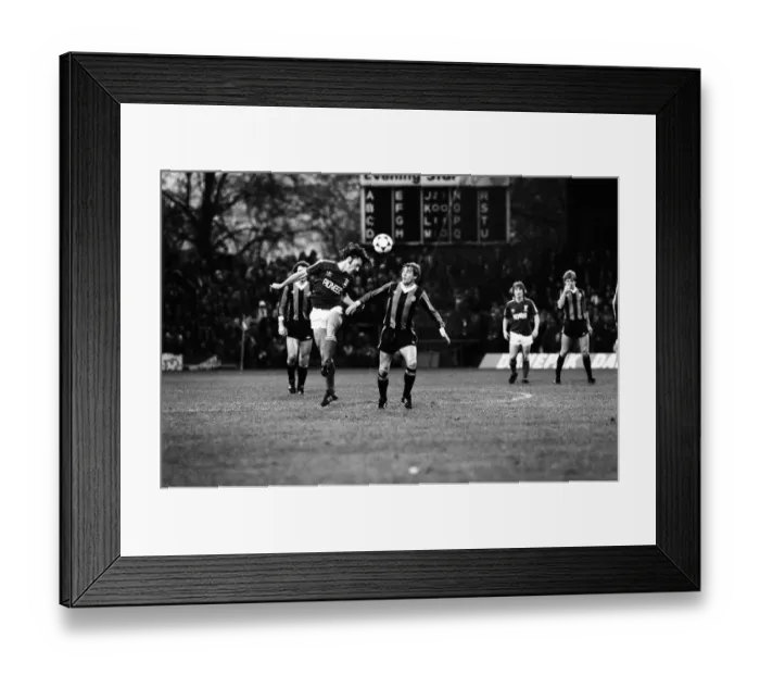 Framed Print : Ipswich Town v Manchester City league match at Portman Road November 1981