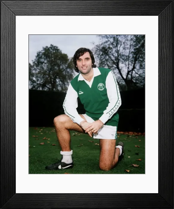 Framed Print : George Best 1979 Hibernian football Hibs