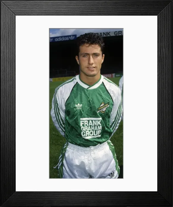 Framed Print : John Collins Hibernian football player August 1989 Framed Print : John Collins Hibernian football player August 1989