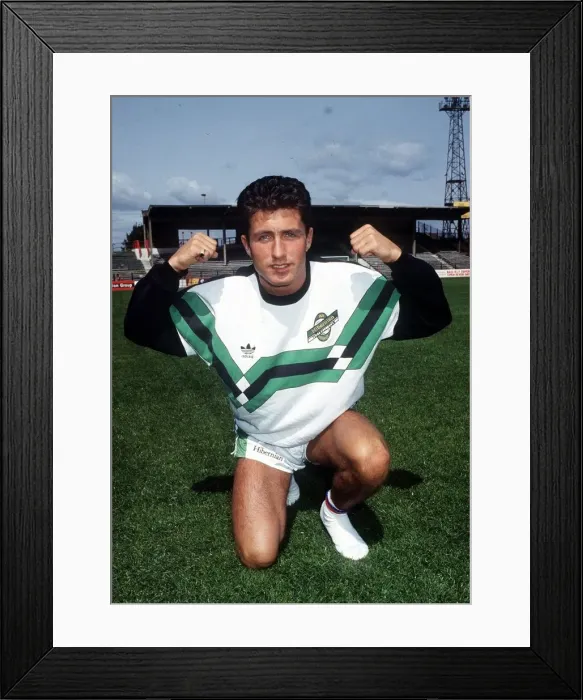 Framed Print : John Collins 1989 Hibs Hibernian football player Framed Print : John Collins 1989 Hibs Hibernian football player