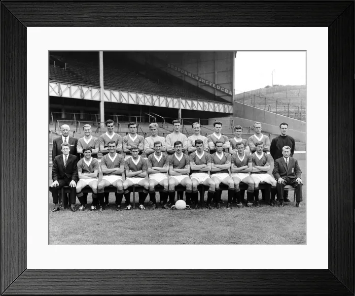 Framed Print : Rangers FC Team Line-up at Ibrox Stadium August 1967. Back row
