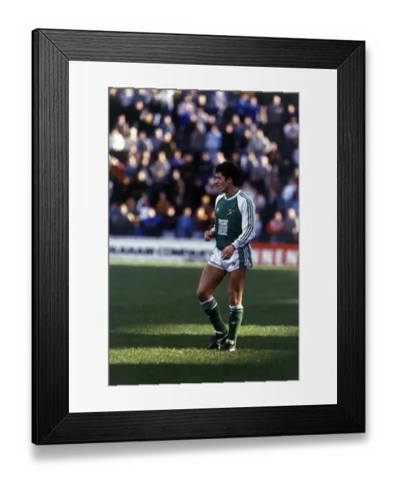 Framed Print : John Collins Hibernian football player October 1989