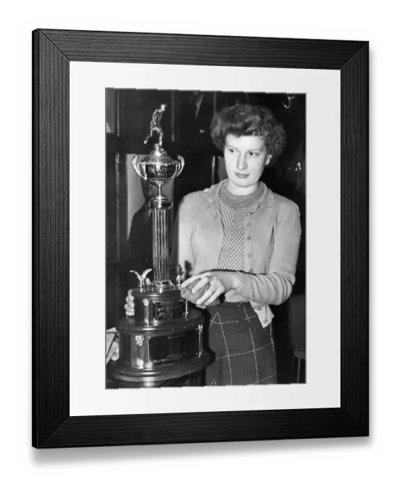 Framed Print : Sunderland Associated Football Club - The RJ Schaefer Trophy gets a polish from Dorothy