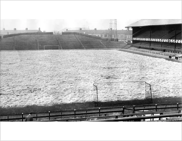 Sunderland Associated Football Club - Roker Park covered in straw 23 January 1964